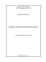 Mở rộng một số bài toán hình học phẳng 