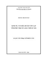 Kinh tế, văn hóa huyện Yên Lập tỉnh Phú Thọ nửa đầu thế kỷ XIX (LV thạc sĩ)