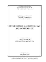 Từ ngữ chỉ thời gian trong ca dao về tình yêu đối lứa (LV thạc sĩ)