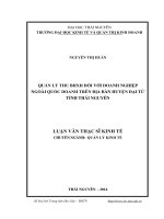 Quản lý thu BHXH đối với doanh nghiệp ngoài quốc doanh trên địa bàn huyện Đại Từ tỉnh Thái Nguyên (LV thạc sĩ)