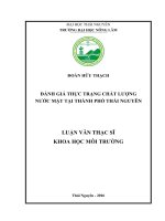 Đánh giá thực trạng chất lượng nước mặt tại thành phố Thái Nguyên (LV thạc sĩ)