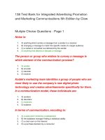 138 test bank for integrated advertising promotion and marketing communications 5th edition by clow