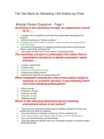150 test bank for marketing 15th edition by pride đề trắc nghiệm marketing