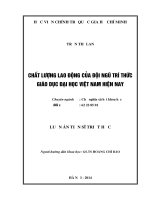 Chất lượng lao động của đội ngũ trí thức giáo dục đại học Việt Nam hiện nay