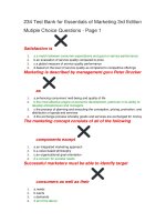 234 test bank for essentials of marketing 3rd edition đề trắc nghiệm marketing