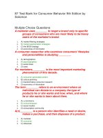 87 test bank for consumer behavior 9th edition by solomon