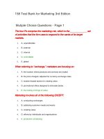 158 test bank for marketing 3rd edition đề trắc nghiệm marketing