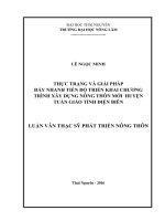 Thực trạng và giải pháp đẩy nhanh tiến độ triển khai chương trình xây dựng nông thôn mới huyện Tuần Giáo  Tỉnh Điện Biên (LV thạc sĩ)
