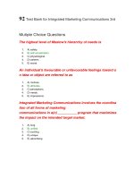 92 test bank for integrated marketing communications 3rd
