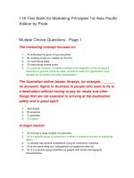 118 test bank for marketing principles 1st asia pacific edition by pride đề trắc nghiệm marketing