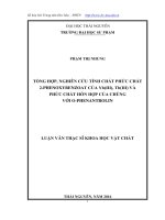 Tổng hợp, nghiên cứu tính chất phức chất 2Phenoxybenzoat của Yb (III), Tb (III) và phức chất hỗn hợp của chúng với OPhenantrolin (LV thạc sĩ)