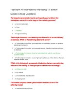 Test bank for international marketing 1st edition 