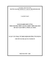 Giảm nghèo bền vững theo hướng tiếp cận đa chiều trên địa bàn huyện Nậm Nhùn  tỉnh Lai Châu (LV thạc sĩ)