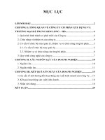 TỔNG QUAN về CÔNG TY cổ PHẦN xây DỰNG và THƯƠNG mại hà TRUNG KIM LONG – HD 