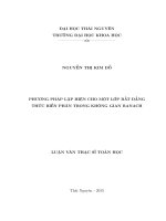 Phương pháp lặp hiện cho một lớp bất đẳng thức biến phân trong không gian banach (LV thạc sĩ)