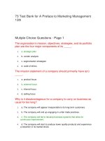 73 test bank for a preface to marketing management 13th