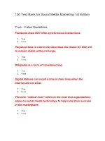 100 test bank for social media marketing 1st edition đề trắc nghiệm marketing