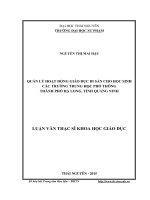 Quản lý hoạt động giáo dục di sản cho học sinh các trường trung học phổ thông thành phố Hạ Long, tỉnh Quảng Ninh (LV thạc sĩ)