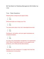 86 test bank for retailing management 9th edition by levy