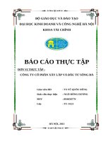 PHÂN TÍCH và ĐÁNH GIÁ HIỆU QUẢ KINH DOANH của CÔNG TY cổ PHẦN xây lắp và đầu tư SÔNG đà 