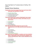 100 free test bank for fundamentals of selling 13th edition đề trắc nghiệm marketing