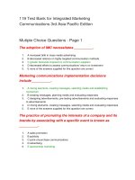 119 test bank for integrated marketing communications 3rd asia pacific edition đề trắc nghiệm marketing