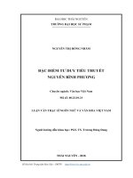 Đặc điểm tư duy tiểu thuyết Nguyễn Bình Phương (LV thạc sĩ)
