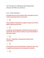 150 test bank for marketing real people real choices 4th edition by solomon đề trắc nghiệm marketing