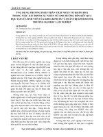 ỨNG DỤNG PHƯƠNG PHÁP PHÂN TÍCH NHÂN TỐ KHÁM PHÁ TRONG VIỆC XÁC ĐỊNH CÁC NHÂN TỐ ẢNH HƯỞNG ĐẾN KẾT QUẢ HỌC TẬP CỦA SINH VIÊN CỦA KHOA KINH TẾ VÀ QUẢN TRỊ KINH DOANH, TRƯỜNG ĐẠI HỌC LÂM NGHIỆP