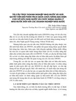 TÁI CẤU TRÚC DOANH NGHIỆP NHÀ NƯỚC VÀ GIẢI QUYẾT VẤN ĐỀ PHÂN TÁCH GIỮA CHỨC NĂNG ĐẠI DIỆN CHỦ SỞ HỮU NHÀ NƯỚC VÀ CHỨC NĂNG QUẢN LÝ NHÀ NƯỚC ĐỐI VỚI CÁC DOANH NGHIỆP NHÀ NƯỚC