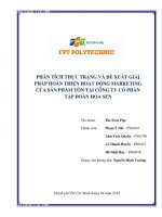 Phân tích thực trạng và đề xuất giải pháp hoàn thiện hoạt động Marketing của sản phẩm tô tại công ty Cổ phần Tập đoàn Hoa Sen