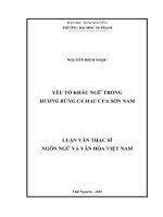 Yếu tố khẩu ngữ trong Hương rừng Cà Mau của Sơn Nam (LV thạc sĩ)