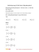 Giải bài tập trang 133 SGK Toán 4: Phép nhân phân số 