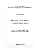 Giải pháp thực hiện chương trình xây dựng nông thôn mới huyện Cô Tô, tỉnh Quảng Ninh đến năm 2020 (LV thạc sĩ)