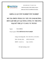 Phân tích các yếu tố ảnh hưởng đến lợi nhuận tại Tổng công ty Thương mại Kỹ thuật và Đầu tư PETEC