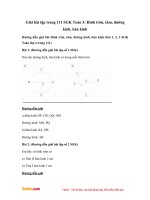Giải bài tập trang 111 SGK Toán 3: Hình tròn, tâm, đường kính, bán kính