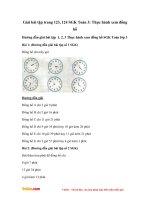 Giải bài tập trang 123, 124 SGK Toán 3: Thực hành xem đồng hồ 