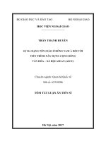 Sự đa dạng tôn giáo ở đông nam á đối với tiến trình xây dựng cộng đồng văn hóa – xã hội ASEAN (tt) 