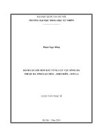 Luận văn thạc sĩ  đánh giá xói mòn đất vùng lưu vực sông đà thuộc ba tỉnh lai châu   điện biên   sơn la