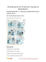 Giải bài tập trang 125, 126, 127 SGK Toán 3: Thực hành xem đồng hồ (tiếp theo) 