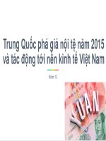 Đề tài  trung quốc phá giá nội tệ năm 2015 và tác động tới nền kinh tế việt nam