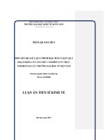 Mối liên hệ giữa quá trình học hỏi và kết quả hoạt động của tổ chức nghiên cứu thực nghiệm tại các trường đại học ở việt nam 