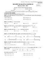 [2016 - 2017] Đề kiểm tra đại số chương 4 lớp 10: Bất đẳng thức bất phương trình
