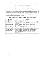 Đề tài tìm hiểu hoạt động logistics tại starbucks