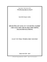 Bồi dưỡng kỹ năng tư vấn hướng nghiệp cho giáo viên THPT thành phố Hải Phòng (LV thạc sĩ)