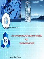 THUYET TRINH XU LY NUOC BIÊN THANH NUOC CAP, SS CHUNG CAT VA RO