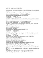 CAU HOI VA DAP AN TRAC NGHIEM DIA LI 10 CẢ NĂM