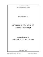 Sự chi phối của động từ trong tiếng việt