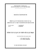 Pháp luật về thi hành án dân sự tại CHDCND lào và việt nam dưới góc độ so sánh 