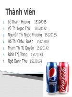 Đề tài cuộc chiến giữa coca cola và pepsi